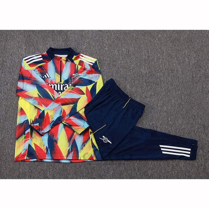 Tuta da Track di Felpa Arsenal Bambino 2025-2026 Blu Giallo Rosso